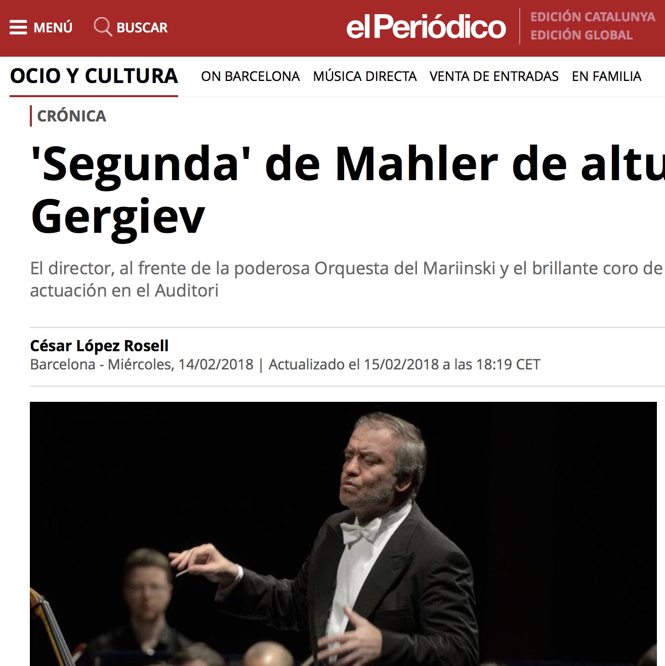 Gergiev Mariinsky Periodico Mahler